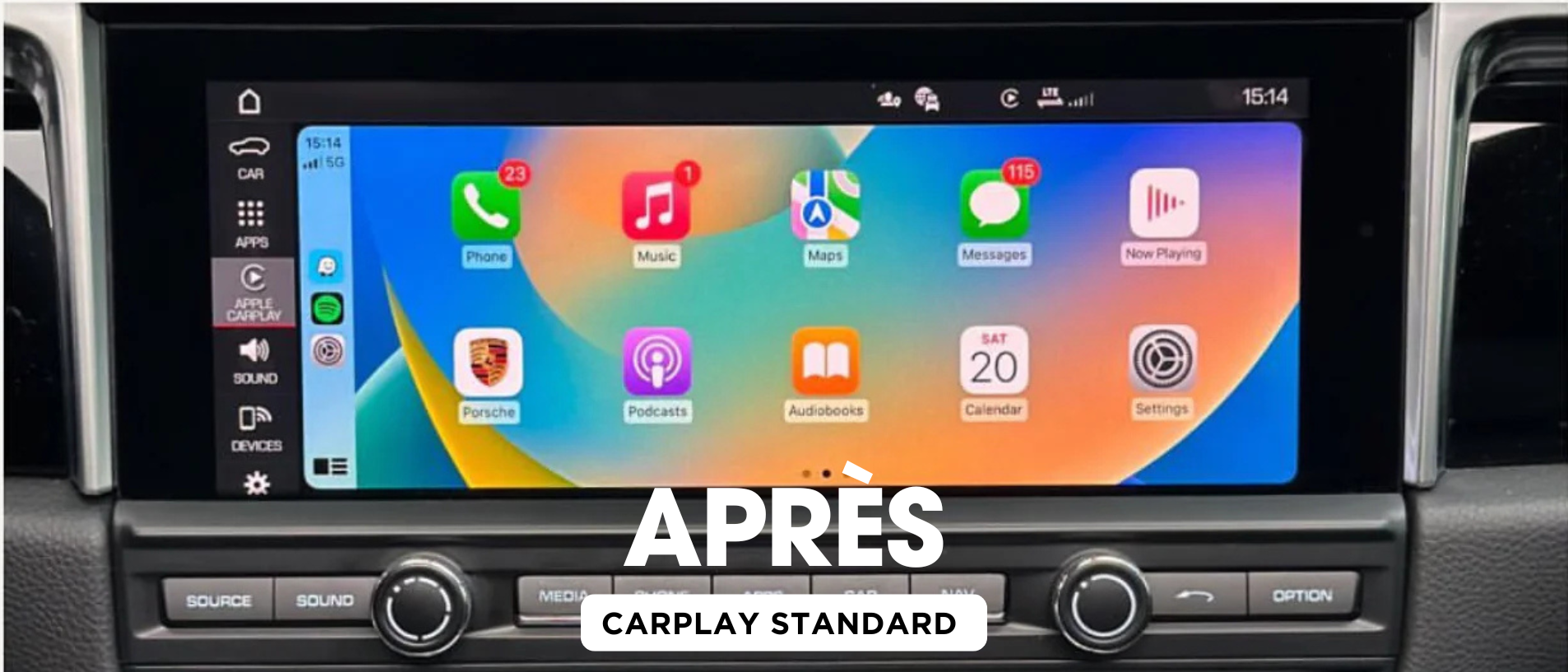 Activation Carplay Porsche Plein Écran Standard