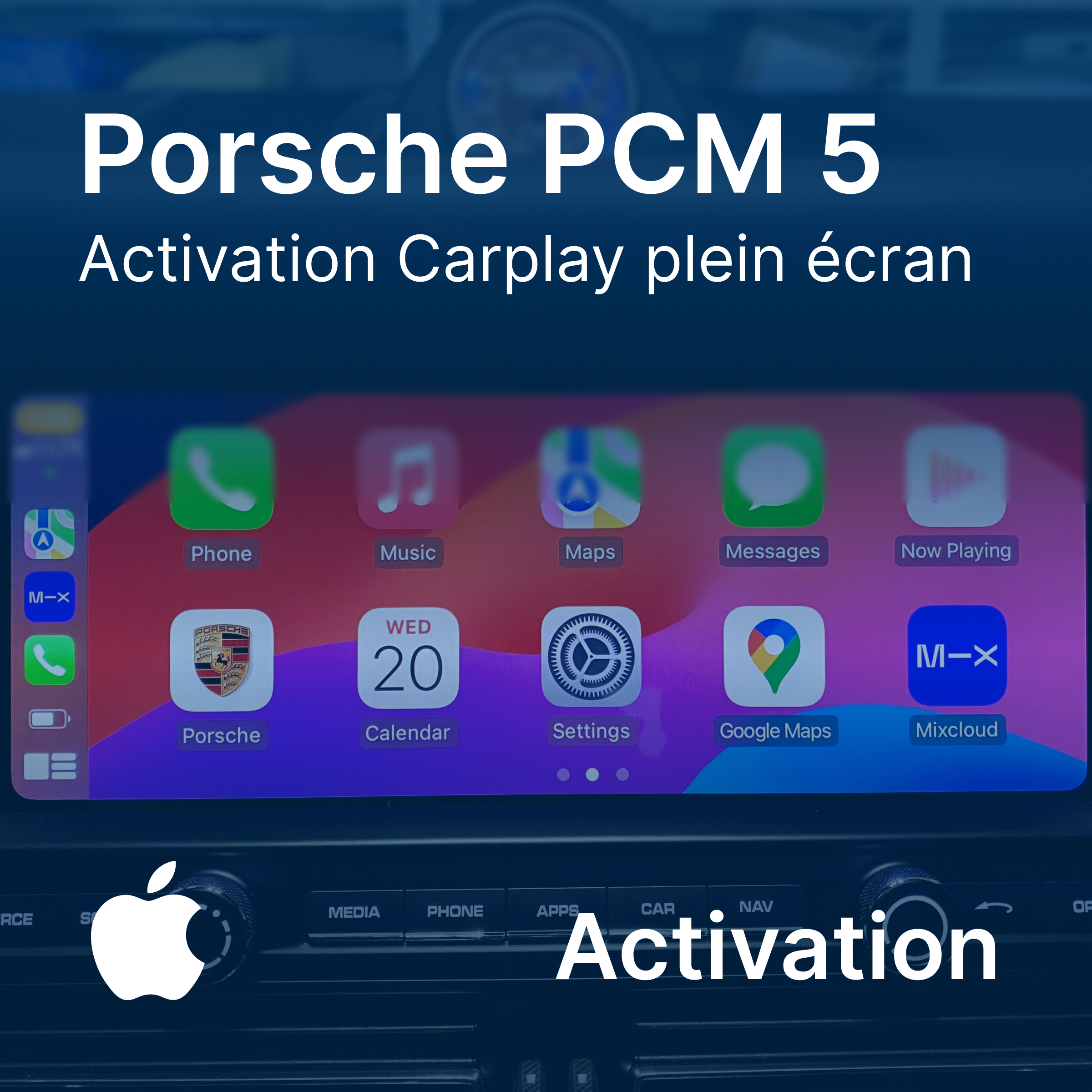 Activation Carplay en plein écran | Porsche PCM 5