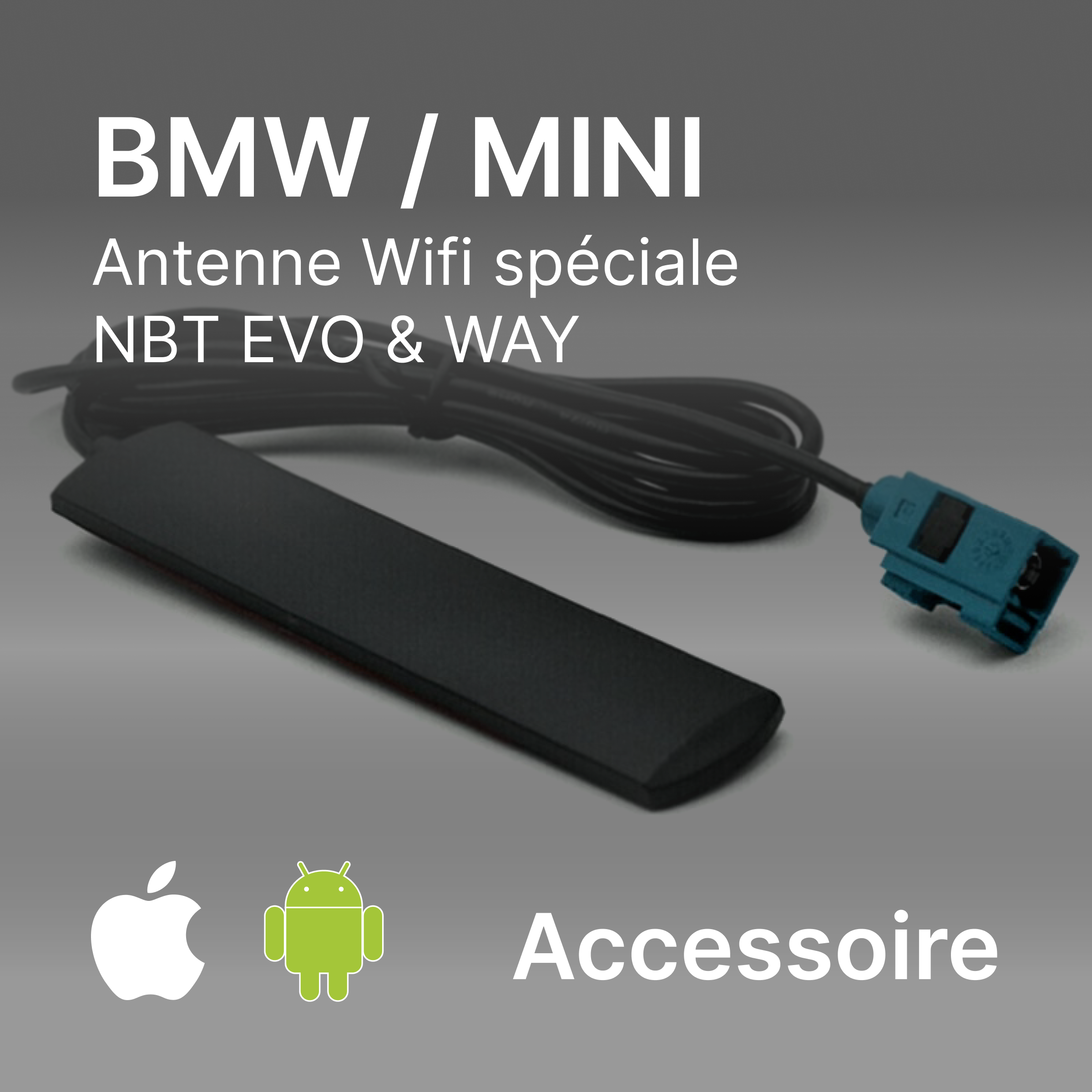 Antenne Wifi spéciale BMW / MINI NBT EVO et WAY pour Activation Carplay